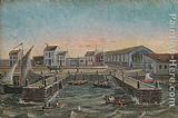 William P. Chappel Old Ferry Stairs painting